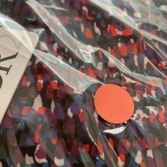 NWT DR2 Daniel Rain multi color long sleeve mini Dress. Size Small - Picture 9 of 9